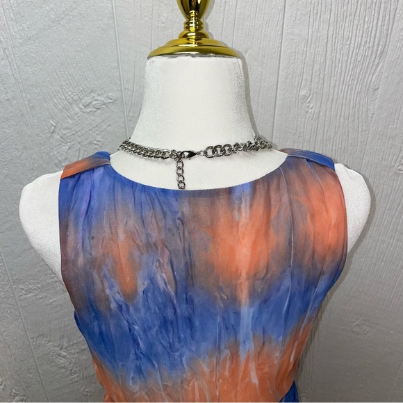 Paper Doll Dress! Size Medium! Evening Cocktail Party Hi-Lo Pastel Watercolor - Picture 7 of 16